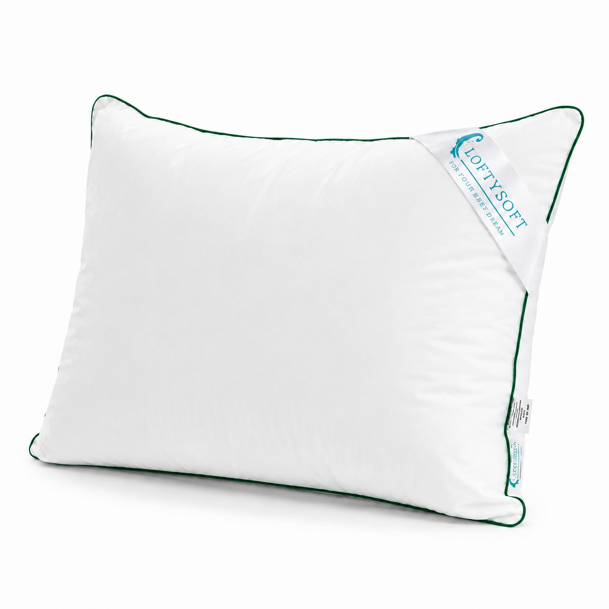 หมอนขนห่านเทียม LOFTYSOFT HOTEL PILLOW รุ่น ULTRA COMFY 19X29นิ้ว สีขาว_0